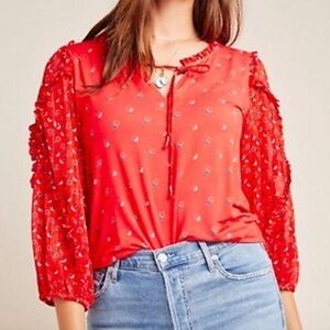 Anthropologie Maeve Colorful Peasant Blouse